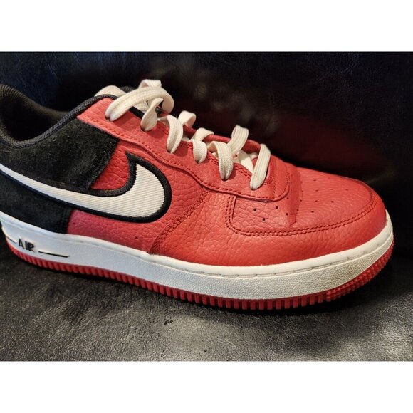 Nike Boys Air Force 1 LV8 1 GS Mystic Red/Black-Size 7 Youth Excellent Condition - Picture 10 of 16